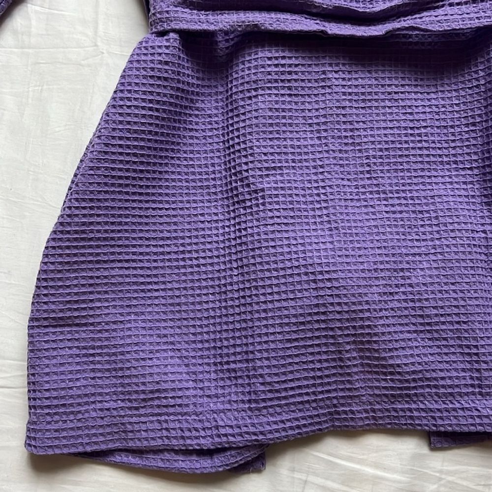 Chakir Turkish Linens Lightweight Quick Dry Waffle Knit Kimono Short Robe - Picture 13 of 13